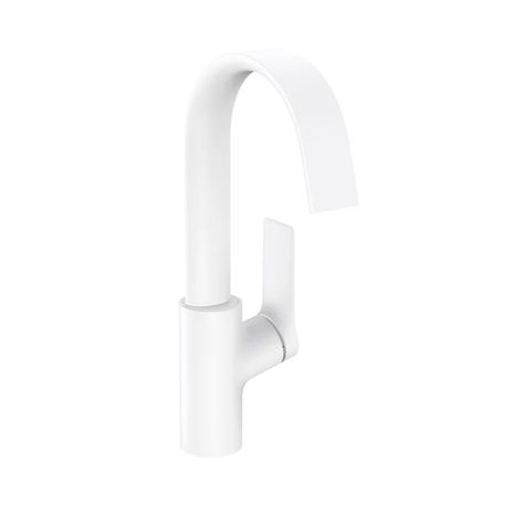 Hansgrohe Vivenis Single-hole Faucet 210 with Swivel Spout and Pop-Up Drain, 1.2 GPM & Reviews | Wayfair Single Lever Bathroom Faucet, Hansgrohe Bathroom, Touchless Faucet, White Faucet, Freestanding Tub Filler, Vessel Faucets, Waterfall Faucet, Single Handle Bathroom Faucet, Plumbing Bathroom