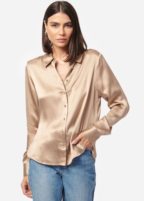 Satin blouse outfit