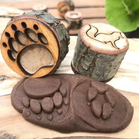 Wooden Wind Chimes, Animal Footprints, Nature School, Animal Tracks, Play Clay, Wood Animal, Kids Wooden Toys, Children Toys, Forest School