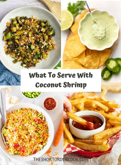 Sides For Coconut Shrimp Dinners, Coconut Shrimp Dinner Sides, What To Serve With Coconut Shrimp, Coconut Shrimp And Sides, Coconut Shrimp Salad, Shrimp Pasta Healthy, Shrimp Side Dish, Coconut Prawns, Best Side Dish