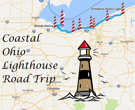 Lake Erie Lighthouses, Lighthouse Road Trip, Ohio Vacations, Haunted Locations, Famous Lighthouses, Youngstown Ohio, Ohio Travel, Harbor Lights, Beautiful Lighthouse