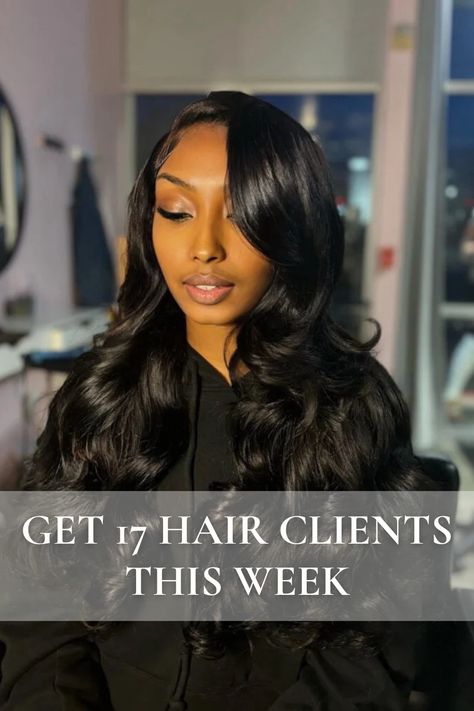 Want to book 17 new clients this week? Learn the exact steps to attract more clients, boost your bookings, and grow your business fast! Whether you're a hairstylist or salon owner, these proven methods will help you fill your schedule with ease. Start seeing results now with simple, actionable strategies that work.  #HairstylistTips #ClientAttraction #SalonMarketing #HairBusinessGrowth #GetMoreClients #BookingSuccess #MarketingForStylists #GrowYourBusiness #BeautyBusinessBoost #ClientBookings Hair Stylist Tips, Client Attraction, Salon Owner, Salon Owners, More Clients, How To Get Clients, Business Hairstyles, New Clients, Order Form