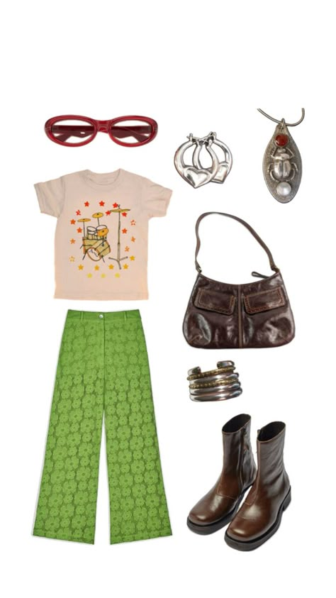 #vintagebag #groovy Groovy Aesthetic Outfits, Groovy Outfits, Groovy Aesthetic, Groovy Fashion, Pinterest Wardrobe, Aesthetic Ootd, Clothing Pieces, School Fits, In Case Of Emergency