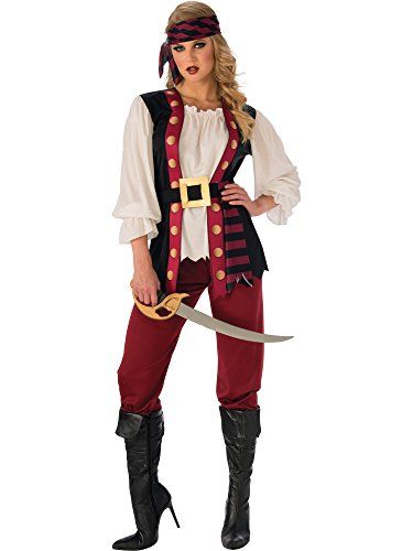 Rubie's Costume 821056-S Co Women's Lusty Pirate Costume, As Shown, Small Best Halloween Costumes & Dresses USA Amazon Pirate Costume, Womens Pirate Costume, Adult Pirate Costume, Pirate Vest, Pirate Costume Accessories, Female Pirate Costume, Pirate Halloween Costumes, Pirate Halloween, Costume Women