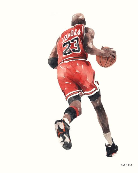 watercolor on paper © kasiq . . . .20180313 . MICHAEL JORDAN . Air Jordan VI . . . . . . .  #イラスト #basketball  #sketch  #fashionsketch… Basketball Sketch, Kasiq Jungwoo, Michael Jordan Dunking, Jordan Painting, Basketball Painting, Michael Jordan Art, Kobe Bryant Michael Jordan, Jordan Vi, Air Jordan Vi