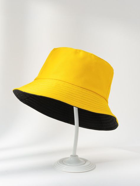 Yellow Hats, Yellow Bucket Hat, Bucket Hat Women, Bucket Hat Black, Yellow Hat, Black N Yellow, Bucket Hat, Women Accessories, Yellow