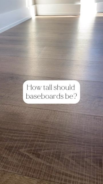 8” Baseboards, High Baseboard Ideas, Baseboard Size Guide, Baseboard Height Rules, Baseboard Sizes, 9ft Ceilings Living Room, 5 Inch Baseboards, Craftsman Baseboard Trim, Craftsman Baseboard