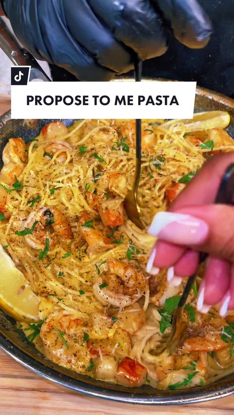 Propose To Me Pasta, Marry Me Seafood Lasagna, Marry Me Shrimp Pasta, Fancy Pasta Dishes, Marry Me Shrimp, Marry Me Pasta, Crab Pasta Recipes, Seafood Dip, Seafood Party