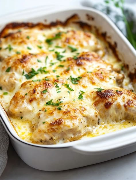 Baked Cream Cheese Chicken Chicken Breast Cream Cheese Recipes, Creamy Baked Chicken Breast, Baked Cream Cheese Chicken, Chicken Recipes With Cream, Stroganoff Meatballs, Swiss Cheese Chicken, Seafood Stuffed Shells Recipe, Beef Stroganoff Meatballs, Chicken Recipes With Cream Cheese