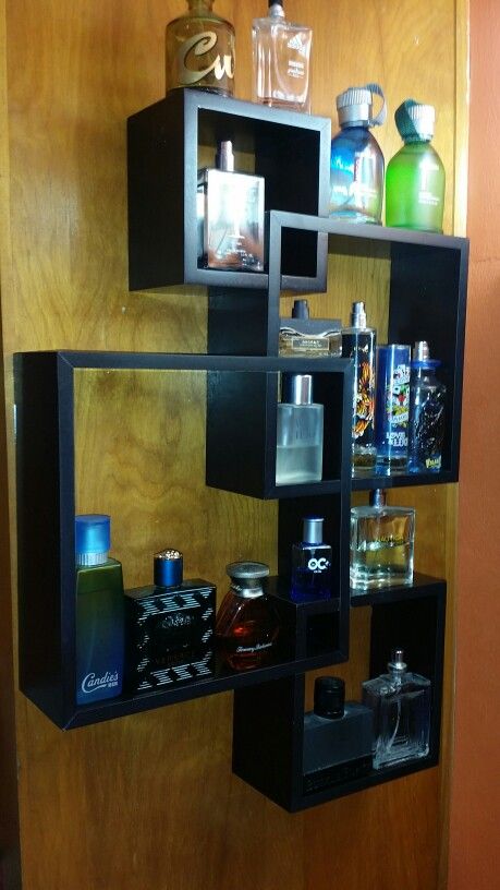 Cologne shelf Bedroom Shelf Men, Aftershave Storage Ideas, Cologne Floating Shelf, Perfume Organization Wall Shelves, Cologne Shelf For Men, Cologne Organizer For Men Bedroom, Cologne Display Ideas, Cologne Storage Ideas, Cologne Organization