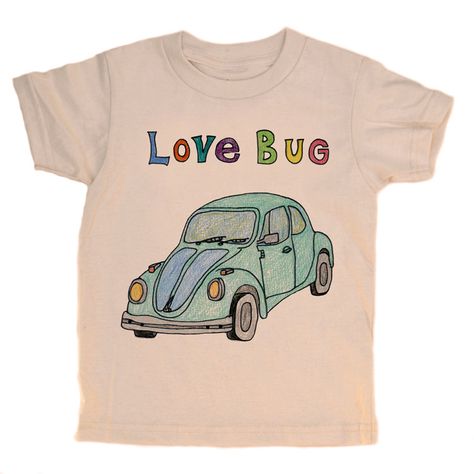 The classic car, the love bug... 30 Singles Jersey 100% Cotton Premium quality ringspun and compacted cotton 4.3 oz The fit is loose and easy Made in the USA Love Bug, Pink Tee, Love Bugs, Dream Clothes, Styl Vintage, Look Cool, Long Sleeve Sweatshirts, Natural Color, No. 2