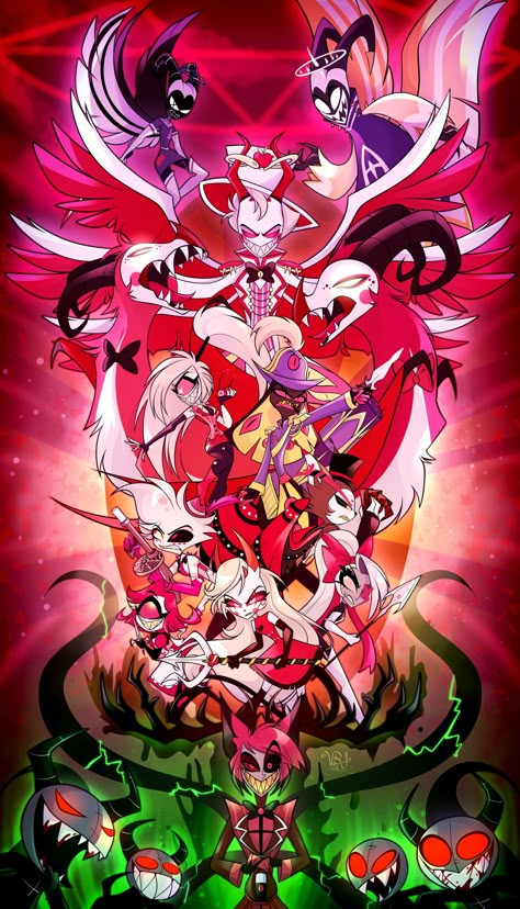 Hotel Card, Boss Wallpaper, Hazbin Hotel Charlie, Hazbin Hotel Art, Hotel Trivago, Monster Hotel, Anime Poster, Helluva Boss And Hazbin Hotel, Vivziepop Hazbin Hotel