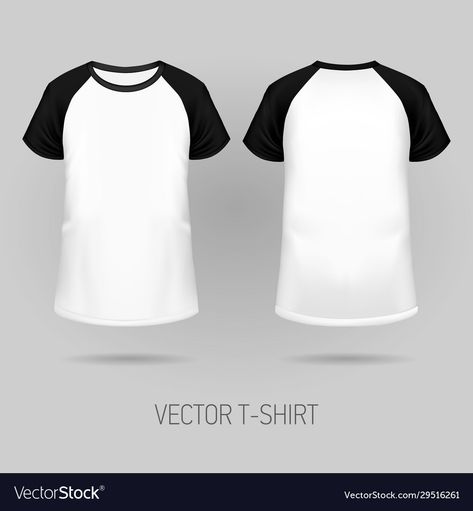 Raglan Tshirt, T Shirt Mockup, Tshirt Mockup, Shirt Mockup, Mens Polo Shirts, Black Shorts, Png Images, Mockup, Vector Free