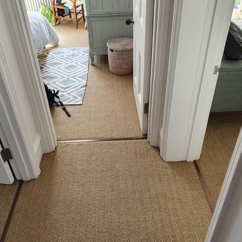 Alternative Flooring Sisal Herne 4421 Sisal Carpet Installation in Wimbledon Sisal Bedroom Carpet, Sisal Carpet Bedroom, Cottage Carpet, Sisal Flooring, Stairway Carpet, Seagrass Carpet, Alternative Flooring, Hall Flooring, Grass Carpet