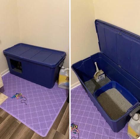 Litter Box Diy, Cat Litter Box Diy, Diy Litter Box, Kat Diy, Cat Litter Box Enclosure, Cat House Diy, Litter Box Enclosure, Cat Litter Box Furniture, Cat Hacks