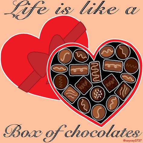 Box Of Chocolates Illustration, Box Of Chocolates Drawing, Chocolate Drawing, Draw A Box, Doodle Journal, Doodle Pages, Box Of Chocolates, Create Drawing, Valentine Chocolate