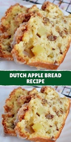 Dutch Apple Bread Recipe, Dutch Apple Bread, Type Of Bread, Apple Bread Recipe, Apple Recipes Easy, Dutch Apple, Apple Dessert Recipes, Apple Bread, Apple Cake Recipes