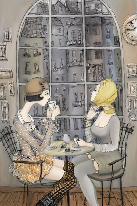 Coffee Mood, Tea Illustration, Cafe Art, Tea Art, Coffee Cafe, Coffee Love, Coffee Art, Magazine Covers, Coffee Addict