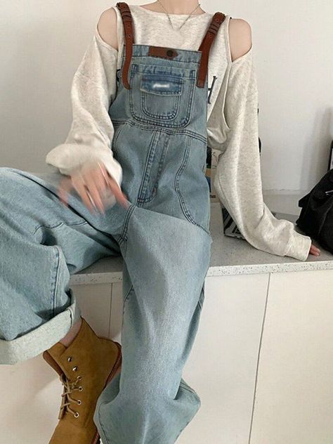 eBay Fashion Womens Loose Jumpsuits Overalls Denim Color: Blue Material: Cotton Blend Asian Size: S M L Note: Asian Size is smaller than US Size S: Length 138cm, Waist 78cm/ 30.7in, Hip 98cm/ 38.6in M: Length 139cm, Waist 82cm/ 32.2in, Hip 102cm/ 40.1in L: Length 140cm, Waist 86cm/ 33.8in, Hip 106cm/ 41.7in Payment method: We accept many payments. When you buy the goods please as soon as payment success, so we can as soon as shipping item. Payment please be sure your shipping address is correct. Shipping Policy: After payment confirmation, Item will be shipped within 5 working days,10 working days at the latest The weekend and Holidays and Festivals are not work. Return Policy: Accept return without any reason About us: If you have anything problem please contact us, we will to help you. Light Blue Overalls Outfit, Overalls Denim, Blue Overalls, Retro Light, Overalls Outfit, Jeans Overall, Loose Jumpsuit, Denim Outerwear, Pantalon Large