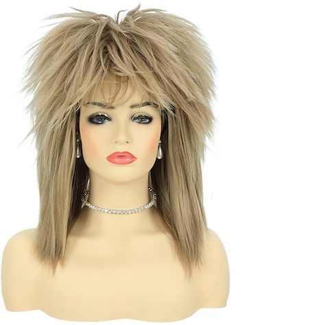 Rocker Mullet, Mullet Wigs, 80s Rocker, Mullet Wig, Glam Punk, Vacation Birthday, Nape Of Neck, Dress Up Costumes, Wigs Online