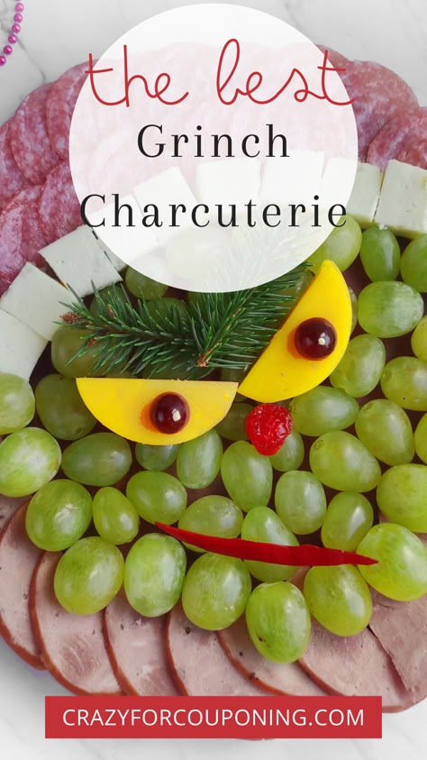 Steal the show with this fun Grinch-Inspired Charcuterie Board! Packed with green goodies, festive treats, and a dash of holiday mischief, this board is perfect for Christmas gatherings and Grinch movie nights. Filled with fruits, cheeses, sweet treats, and savory bites that capture the spirit of the Grinch! A festive and delicious way to celebrate the season. #GrinchCharcuterie #ChristmasParty #HolidaySnacks #CharcuterieBoard #ChristmasIdeas Savory Grinch Snacks, Grinch Themed Charcuterie Board, Grinch Charcuterie Board Ideas, Grinch Fruit Tray, Grinch Charcuterie, Grinch Foods, Grinch Charcuterie Board, Grinch Snacks, Grinch Movie Night