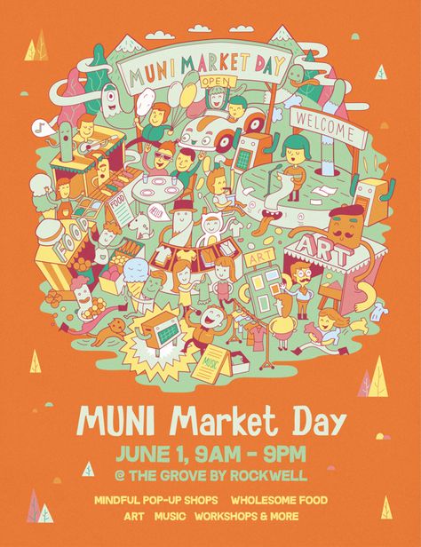 Muni Market Day Poster on Behance Poster Ideas For School, Makati City, Pop Up Art, Market Day, Pop Up Market, Event Poster Design, Digital Art Beginner, Iphone Photo App, Grafic Design