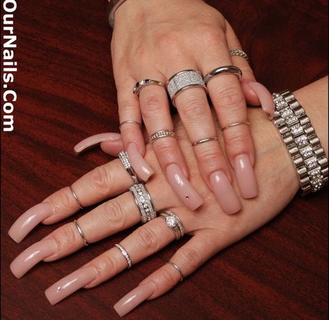 Square Curved Nails, Ournails Models, Short Curved Nails, Curved Nails Acrylic, Curve Nails, Very Long Nails, Acrylic Nail Designs Classy, Beautiful Long Nails, Long Fingernails