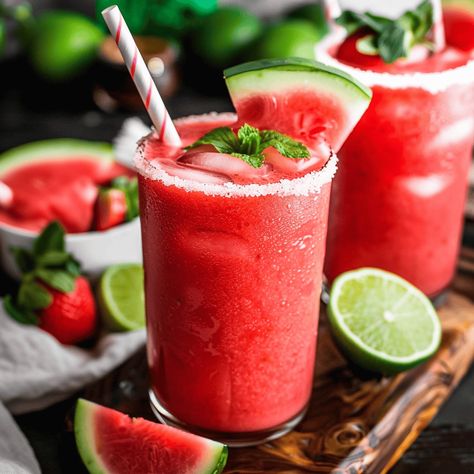 Refreshing Watermelon Slushie Mocktail 🍉 As the summer heat reaches its peak, there’s nothing quite as refreshing as a chilled, fruity beverage. This Watermelon Slushie Mocktail is the perfect way ... Read more Slushie Aesthetic, Watermelon Drinks, Watermelon Aesthetic, Watermelon Slushie, Watermelon Sangria, Crescent Roll Cheesecake, Watermelon Drink, Frozen Watermelon, Food Pic