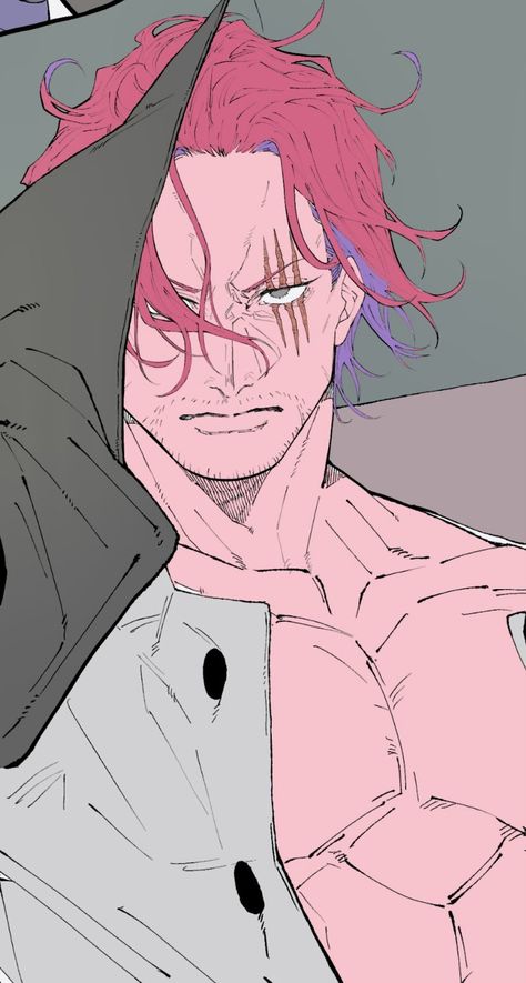 Shanks X Yn Fanart, Shanks Fanart, Red Haired Pirates, Buggy Shanks, Caesar Clown, Red Hair Shanks, Shanks One Piece, One Piece Anime Manga, One Piece Men