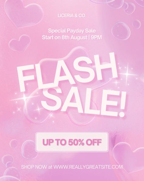 Don't Miss Our Flash Sale! 🌟💖 Use this dreamy pink gradient Y2K Instagram post to announce your flash sale in style. With its trendy and eye-catching design, draw in more customers and boost your sales. Find this beautiful design only on Canva and make your sale a hit! Canva Announcement Design, Social Media Sale Post, Y2k Instagram, Product Advertising, Sweet 17, Pink Gradient, Pink Instagram, Graphics Inspiration, Template Ideas