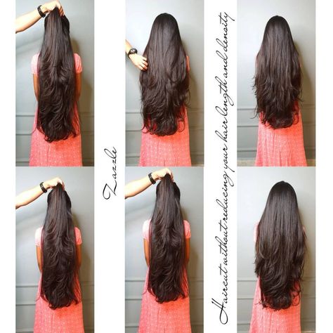 Long Haircut Waist Length, Layer Haircut For Long Hair Indian, Feather Haircut Long Indian, Indian Haircut For Women Long Hair, Haircut For Very Long Hair, Indian Haircut For Women, Haircut For Indian Women, Long Layers U Shape, U Cut Hairstyle Long Hair