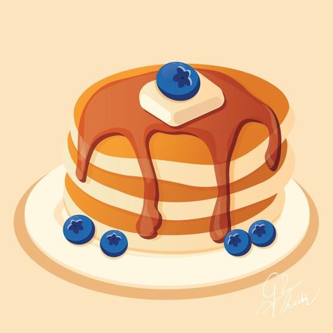 #illustration #art #artist #digitalart #artwork #pancake #illustrator #design #graphicdesign #artoftheday #digitalillustration #digitaldrawing Pancake Illustration, Pancake Images, Pancake Drawing, Recipe Book Design, Food Nails, Illustration Art Design, Illustrator Design, Grafic Design, Drawing Images