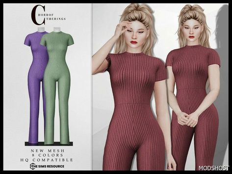 Sims 4 Overalls, Cc Dress, Cc Patreon, Sims 4 Male Clothes, Sims Clothes, Cc Mods, Short Sleeve Jumpsuit, Male Clothes, Hair Girls