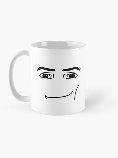 "Roblox Man Face" Coffee Mug for Sale by TheEkyShop | Redbubble Roblox Mug, Roblox Man Face, Mairimashita Iruma Kun, Face Mug, Birthday List, Face Design, Male Face, Mugs For Sale, Woman Face