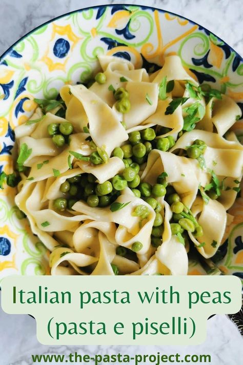 Pasta with peas (pasta e piselli) – The Pasta Project Lemon Pasta With Peas, Pasta With Peas And Carrots, Peas And Ricotta Pasta, Pasta Peas Ricotta, Pea Pancetta Pasta, Peas Pasta, Italian Pasta Recipes Authentic, Easy Italian Pasta, Pasta Gnocchi