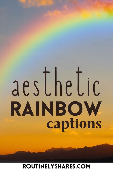 Find the best aesthetic rainbow captions for Instagram for that colorful ig post or story Songs For Insta Stories Rainbow, Rainbow Instagram Captions, Captions For Rainbow Pictures, Rainbow Captions Instagram Story, Rainbow Quotes Short, Rainbow Quotes Instagram, Rainbow Aesthetic Quotes, Rainbow Captions, Rainbow Instagram Story