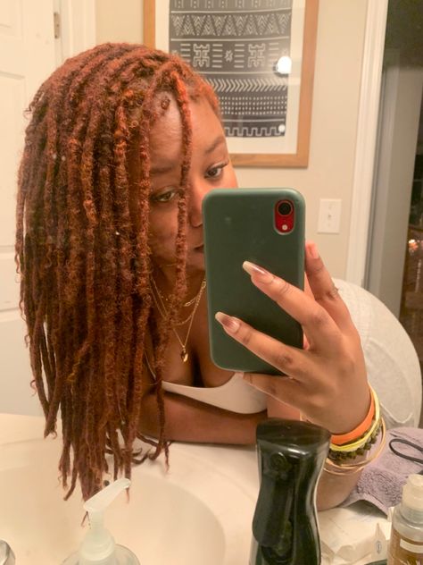 Ginger Hair Dyed, Short Hair Twist Styles, Beautiful Dreadlocks, Short Locs Hairstyles, Dread Hairstyles, Dreadlock Hairstyles, Natural Hair Tips, Locs Hairstyles, Baddie Hairstyles