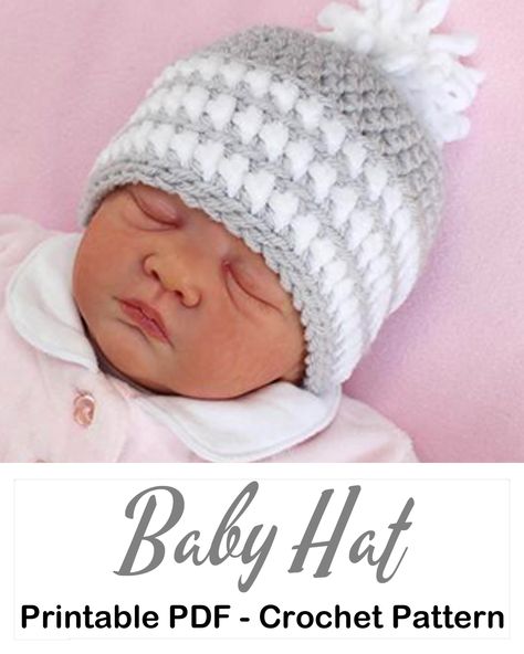 Crochet Baby Boy Hats Newborn Free Pattern, Free Crochet Baby Boy Hat Patterns, Free Crochet Baby Boy Hats, Baby Hats Crochet Pattern, Crochet Baby Boy Hat Pattern, Baby Boy Hats Crochet, Baby Boy Crochet Hat Pattern Free Newborn Beanie, Infant Crochet Hat Pattern Free, Newborn Hat Crochet Pattern