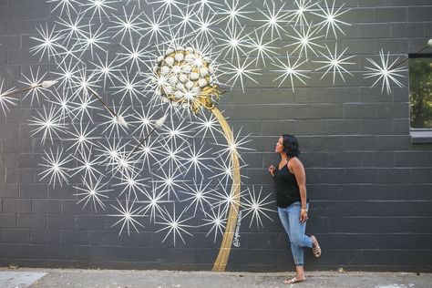 Sacramento Mural Guide - Best Instagrammable Spots in Sacramento Outdoor Wall Murals Painted Street Art, Photo Op Mural Ideas, Murals With Words, Interactive Mural Ideas, Outside Murals, Outdoor Wall Murals Backyards, Instagrammable Walls Interior, Wall Murals Painted Outdoor, Instagram Wall Ideas