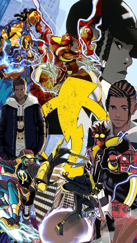 #static #superhero #milestone #dccomics Static Shock Aesthetic, Static Shock Fanart, Static Shock Wallpaper, Static Dc, Static Shock, Black Characters, Miles Morales, Aesthetic Pics, Dope Art