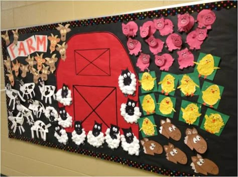 farm bulletin board Farm Bulletin Board, Farm Week, Farm Animals Preschool, Farm Animals Activities, Preschool Farm, Farm Theme Preschool, Infant Art, Farm Animal Crafts, Farm Craft