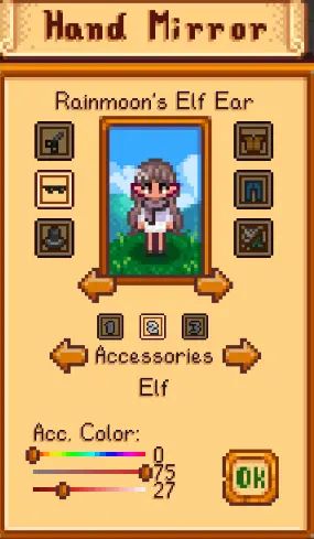 Elf Ear, Elf Ears, Hand Mirror, Stardew Valley, Fashion Sense, Elf, Sense