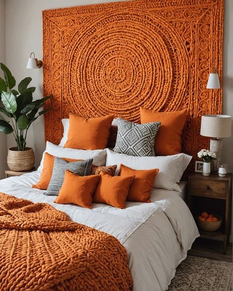 20 Amazing Orange Boho Themed Bedroom Ideas – ToolzView Themed Bedroom Ideas, Themed Bedroom, Bedroom Themes, Bedroom Ideas, Orange, Bedroom