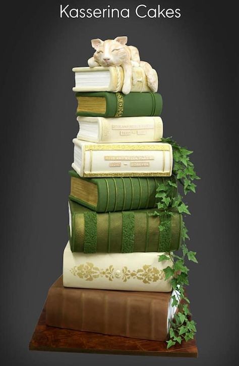 Wedding Cake With Cat, Literature Wedding, Perfect Wedding Cake, Dummy Cake, Book Themed Wedding, Book Cakes, Book Cake, Chocolate Fudge Cake, Fudge Cake