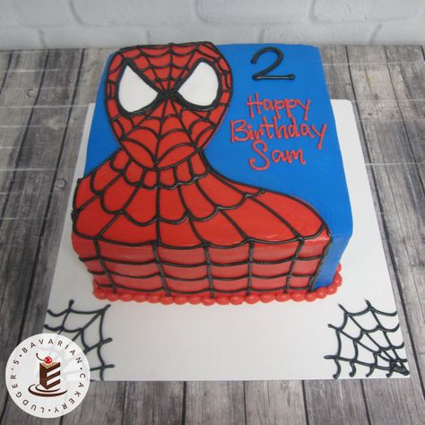 Our spidey sense tells us that Sam had a pretty great birthday. A square traditional buttercream cake decorated in a spiderman theme. Spiderman Buttercream Cake Ideas, Two Tier Spiderman Cake, 2 Tier Spiderman Cake Birthday, Square Spiderman Cake Ideas, Buttercream Spiderman Cake Design, Spiderman Square Cake, Square Birthday Cake, Spiderman Birthday Cake, Diy Events