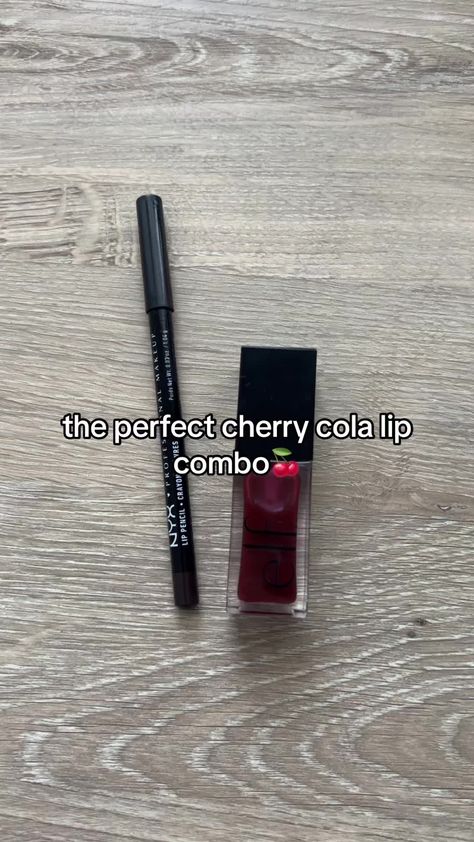 Make Your Day Red Lip Combo, Nyx Lip Liner, Simple Makeup Tips, Nyx Lipstick, Makeup For Black Skin, Makeup Help, Lip Combo, Ethereal Makeup, Cherry Cola