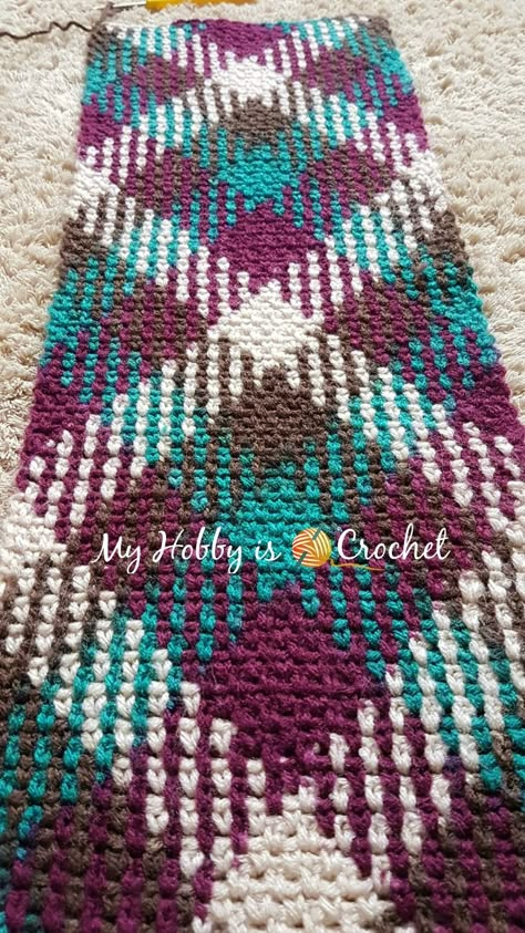 Crochet Argyle, Pooling Crochet, Planned Pooling, Col Crochet, Confection Au Crochet, Infinity Scarves, Crochet Instructions, Yarn Projects, Crochet Stitch