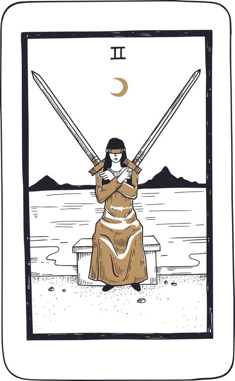 Two Of Swords, Moon Magick, Difficult Decisions, Psychic Powers, Minor Arcana, Swords, Inner Peace, Tarot Cards, Psychic