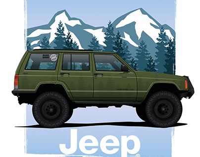 Check out new work on my @Behance profile: "Jeep Cherokee XJ" http://be.net/gallery/95537393/Jeep-Cherokee-XJ Jeep Xj Overland, Dream Cars Range Rovers, Jeep Zj, Jeep Pickup Truck, Jeep Stickers, Xj Cherokee, Green Jeep, Old Jeep, Jeep Ideas