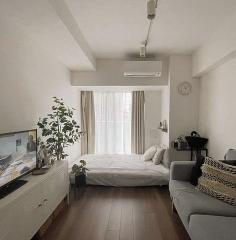 Apartemen Studio, Small Room Interior, Studio Apartment Living, Small Apartment Interior, Condo Interior, Deco Studio, Small Apartment Design, Studio Apt, Dekorasi Kamar Tidur